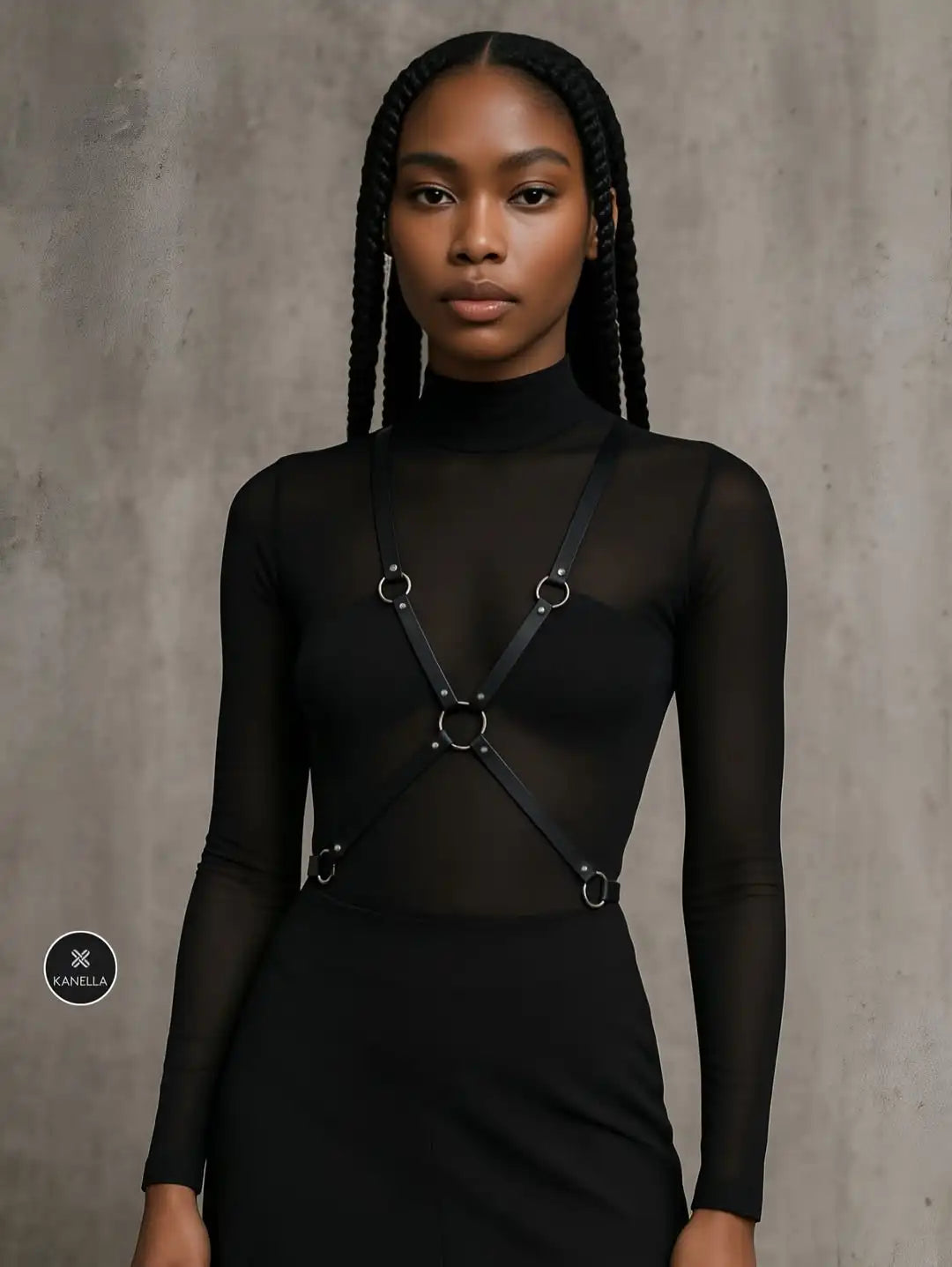 Women PU Leather Body Fashion Chest Harness Gothic Harness for Women Punk Harness Waist Belt Rave Outfit Belt