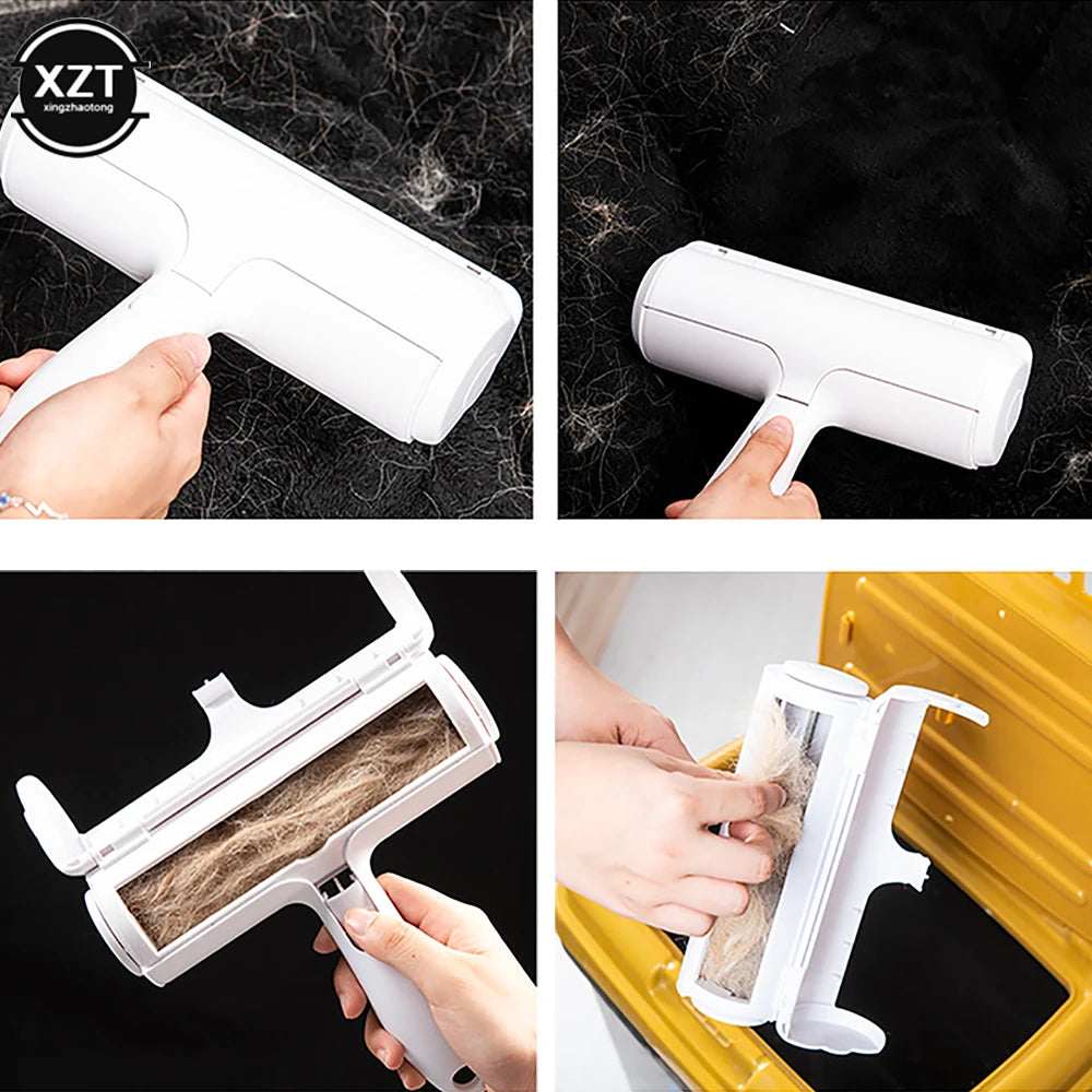 Multifunction Pet Hair Remover Roller Removing Dog Cat Hair From Furniture Self-cleaning Lint Pet Hair Remover One Hand Operate