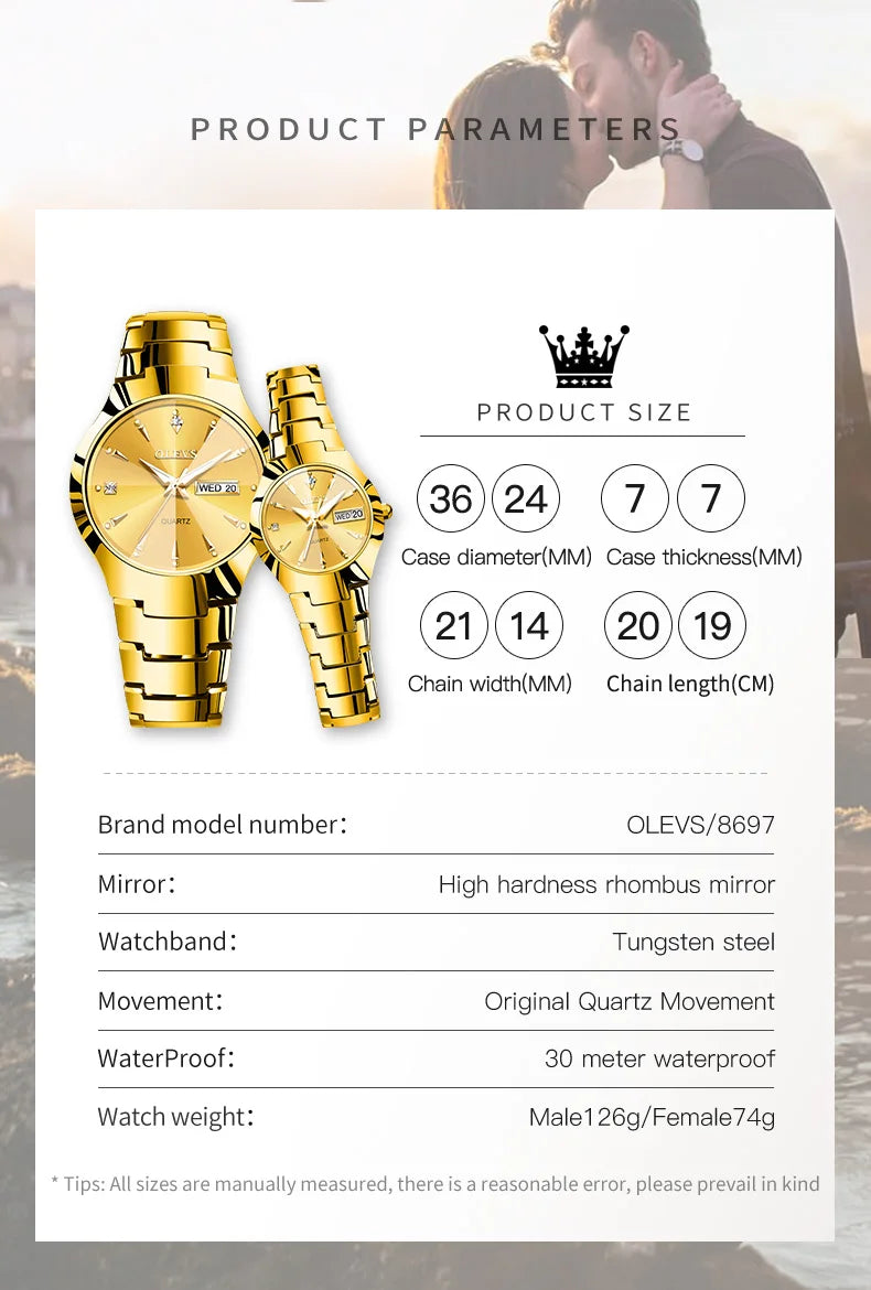 OLEVS 8697 Luxury Fashion Quartz Women's Watch Waterproof Calendar Luminous Hands Wristwatch for Women Montre Femme Relojes Uhr