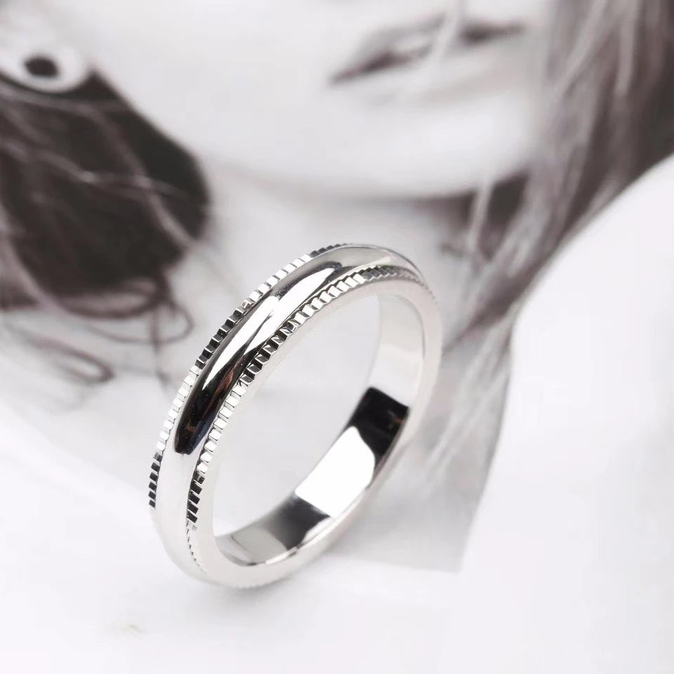 Jingzhanyi Jewelry Factory's Customizable K Gold Wedding Ring PT950 Bead-Shaped Platinum Male Ring Diamond Rings