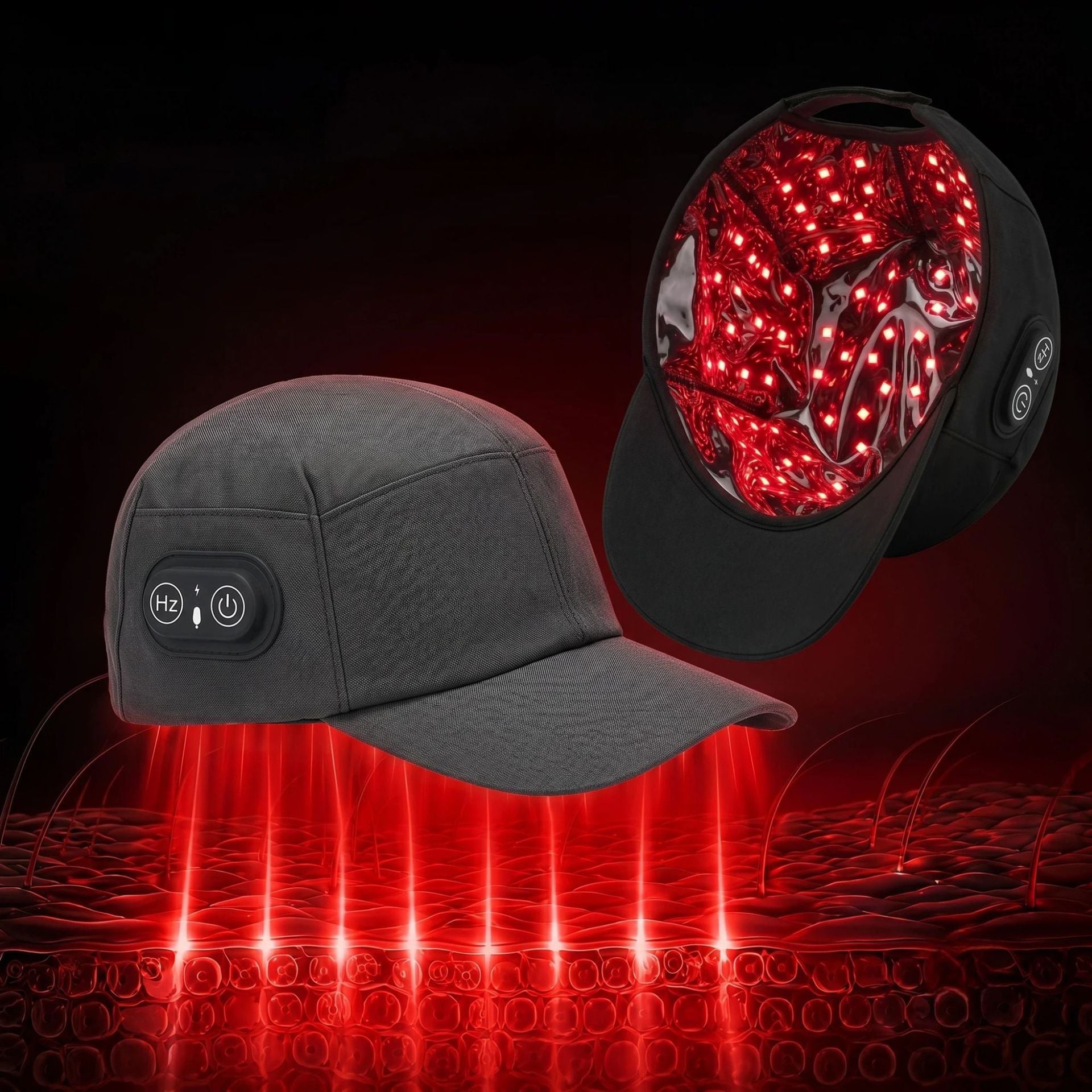 Red Light Hair Care Cap for Home Use, Led Care Cap for Scalp and Hair Maintenance, Colored Light Hair Beauty Cap, Dual Red Light Hair Care Cap