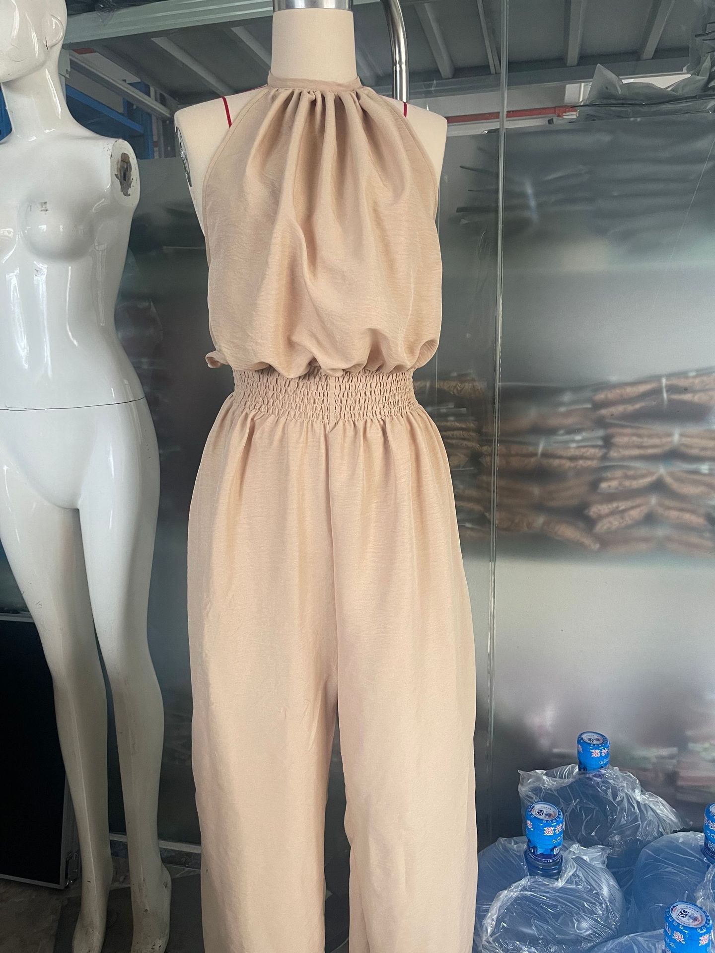 2026 Cross-Border Summer Hot-Selling Loose Casual Wide-Leg Pants European and American Retro Straight-Leg Workwear Overalls for Women