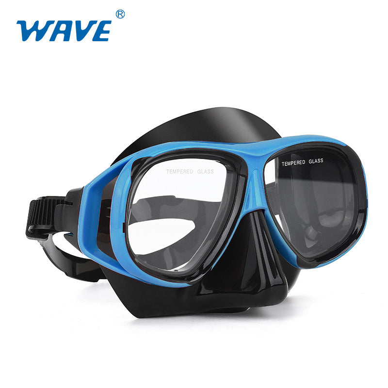 Wave Snorkeling Set Diving Goggles Diving Set Full Dry Breathing Apparatus with Prescription Lenses