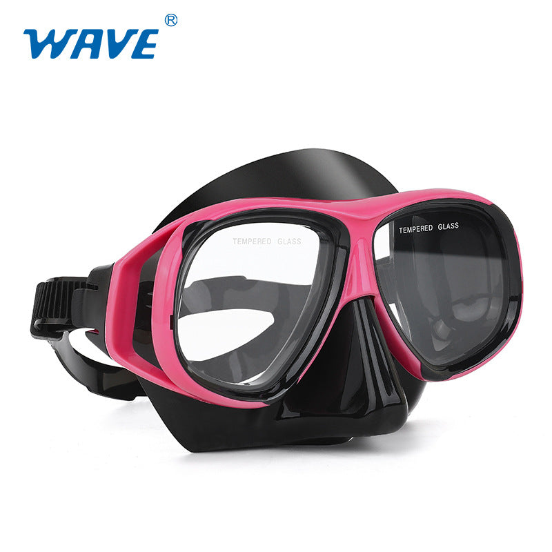 Wave Snorkeling Set Diving Goggles Diving Set Full Dry Breathing Apparatus with Prescription Lenses