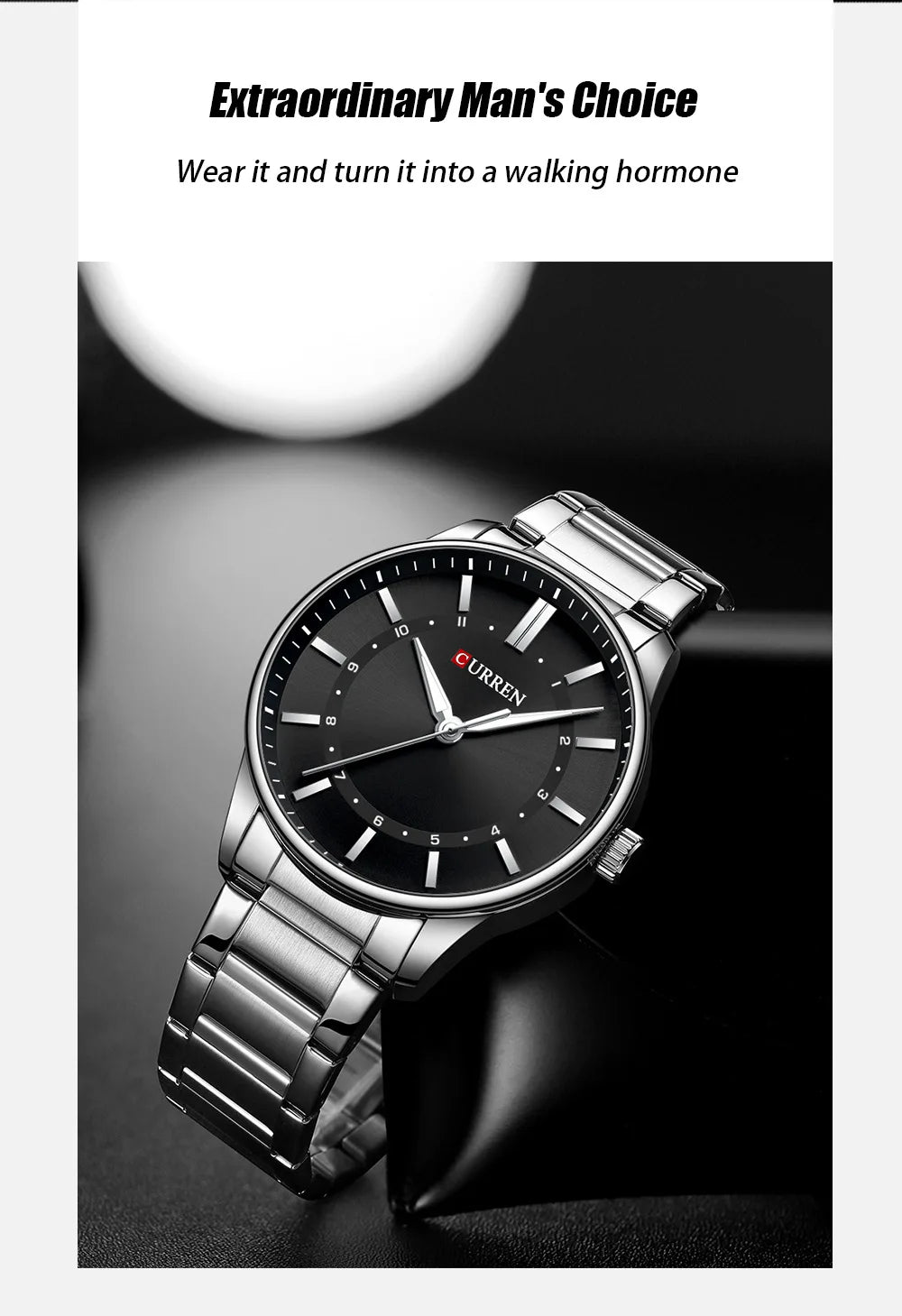 CURREN 8430 Classic Fashion Men's Quartz Watch Elegant Daily Waterproof Luminous Stainless Steel Strap Simple Casual Men's Clock