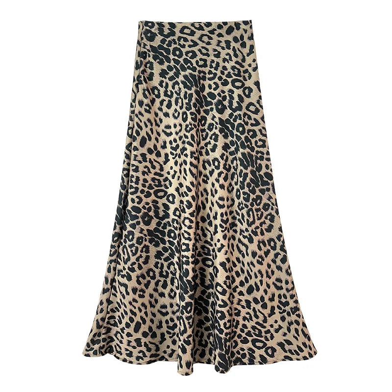 Seoulish Vintage Polka Dot Satin Mermaid Skirts for Women 2026 New Spring Summer High Waist Casual Mid Length Women's Skirts
