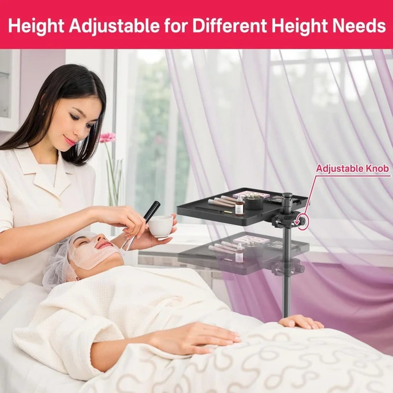 Adjustable Lash Tray Holder for Ring Light – Clip-On Organizer Stand with Phone Holder for Eyelash Extension Beauty Accessories