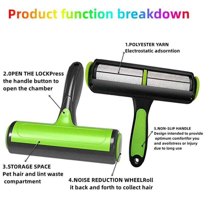 Fluff Roller Dog Hair Remover Pet BrushRemoves Hairs Magic for Animal Wool Removal Cats Lint Clothing Cleaning Tools Supplies