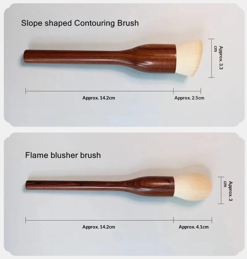 10PCS Sandalwood Makeup Brushes Set Powder Blush Foundation Blender Sculpting Eye Shadow Professional Beauty Make Up Brush
