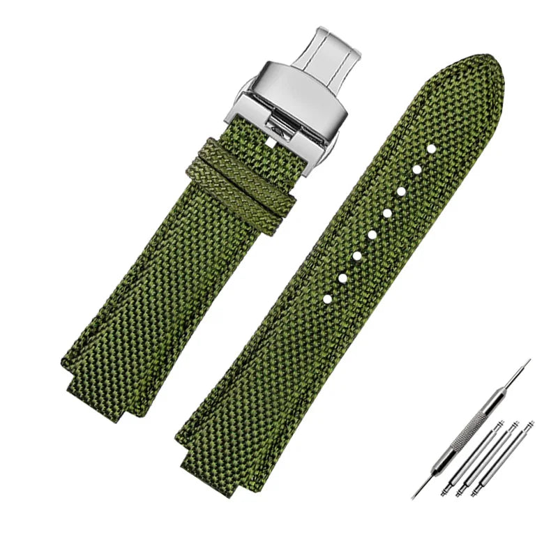 Canvas watchband for Casio Edifice EFB-680 Steel Ocean Heart Series Nylon Outdoor Watch Strap 12mm 14mm wristband Men's bracelet