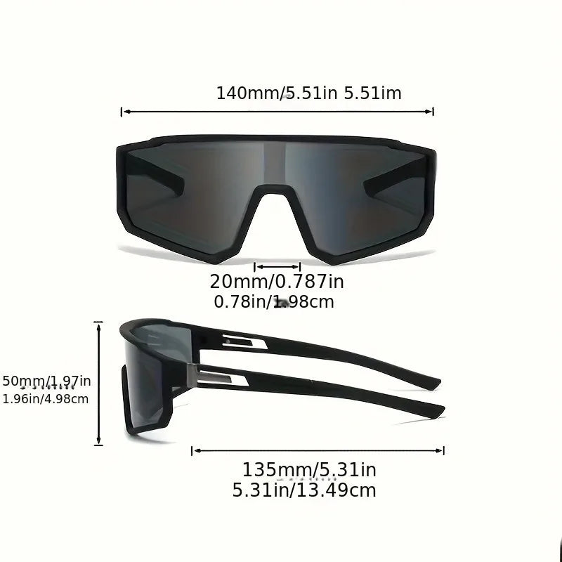 2pcs Colorful Cycling Glasses Mountain Bike Wind and Sand Blocking Goggles Fashionable Sports Sunglasses for Men and Women