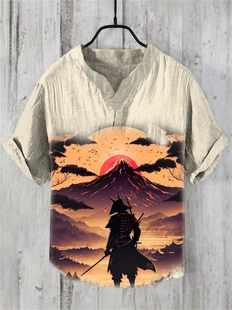 2025 New Spring And Summer men's And women's Shirts Independent Station Casual Fish Pattern Linen 3D Printed Shirts men's Tops