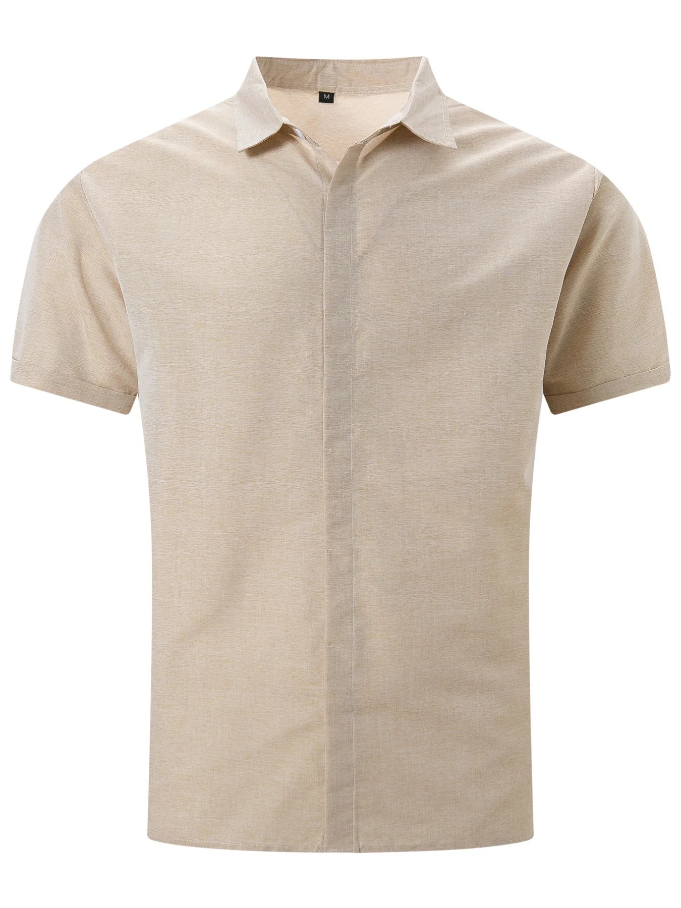 Mens Golf Shirts for Men Summer Beach Loose Shirt Button Down Short Sleeve Blouses Solid Print Casual Linen Shirts Streetwear