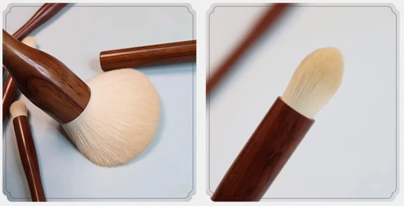 10PCS Sandalwood Makeup Brushes Set Powder Blush Foundation Blender Sculpting Eye Shadow Professional Beauty Make Up Brush