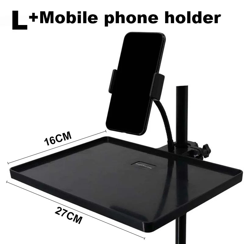 Adjustable Lash Tray Holder for Ring Light – Clip-On Organizer Stand with Phone Holder for Eyelash Extension Beauty Accessories
