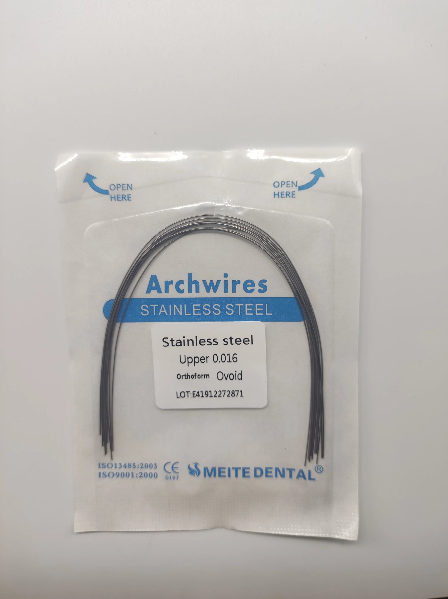 10packs 100wires Dental Stainless Steel Ovoid Round/Rectangular Arch Wires Oval Ortodoncia