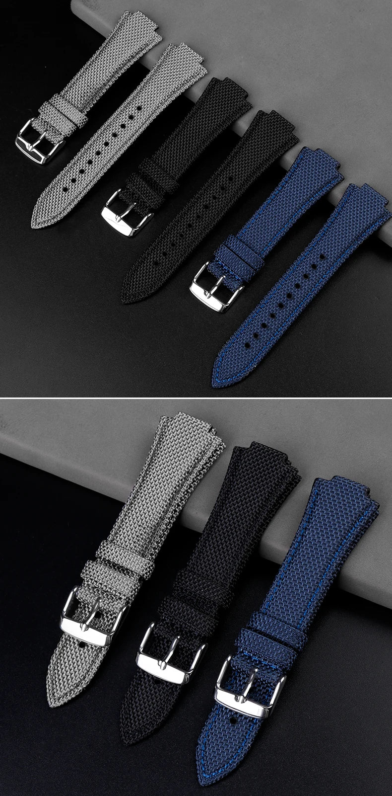Canvas watchband for Casio Edifice EFB-680 Steel Ocean Heart Series Nylon Outdoor Watch Strap 12mm 14mm wristband Men's bracelet