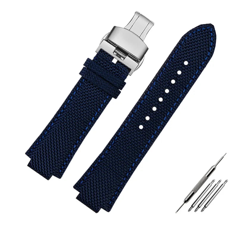 Canvas watchband for Casio Edifice EFB-680 Steel Ocean Heart Series Nylon Outdoor Watch Strap 12mm 14mm wristband Men's bracelet