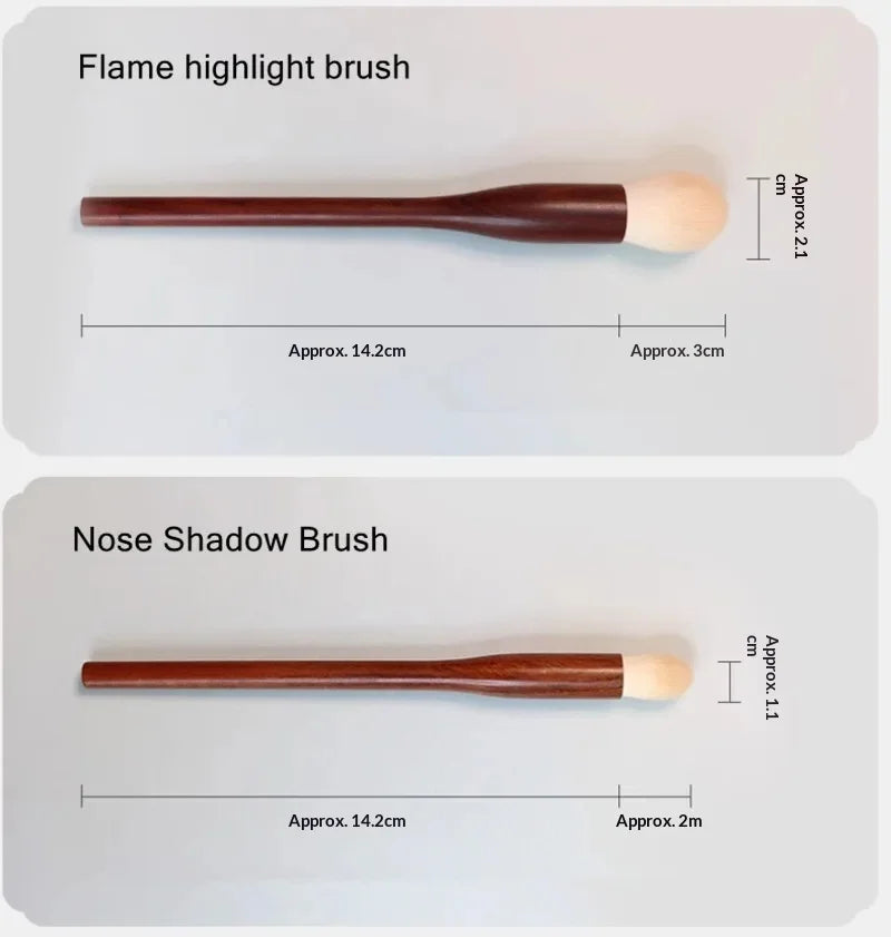 10PCS Sandalwood Makeup Brushes Set Powder Blush Foundation Blender Sculpting Eye Shadow Professional Beauty Make Up Brush