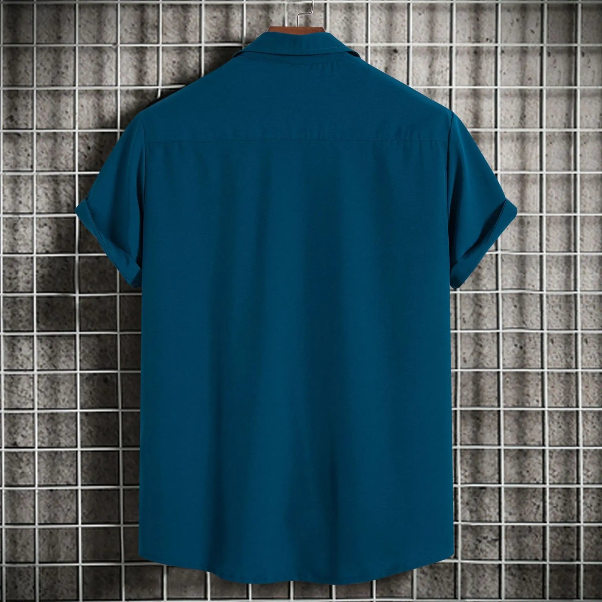 New Short Sleeve Shirts for Men Fashion Solid Casual Lapel Cardigan Tops Men Comfort Single-breasted Blouse Summer Beach Shirts