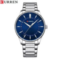 CURREN 8430 Classic Fashion Men's Quartz Watch Elegant Daily Waterproof Luminous Stainless Steel Strap Simple Casual Men's Clock