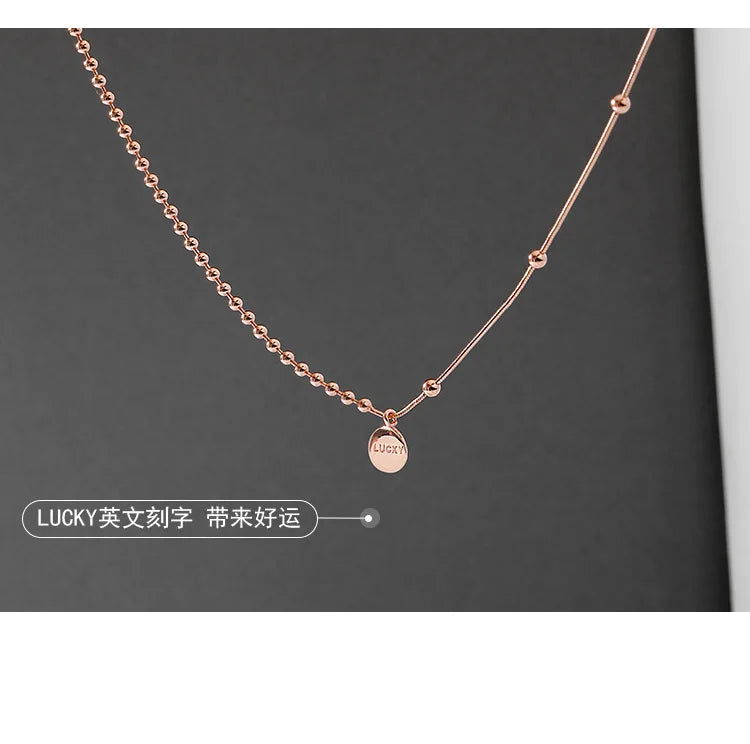 925 Sterling Silver Lucky Pendant Choker Necklaces For Women Aesthetic Elegant Jewelry Charms Accessories Money 925 Jewellery