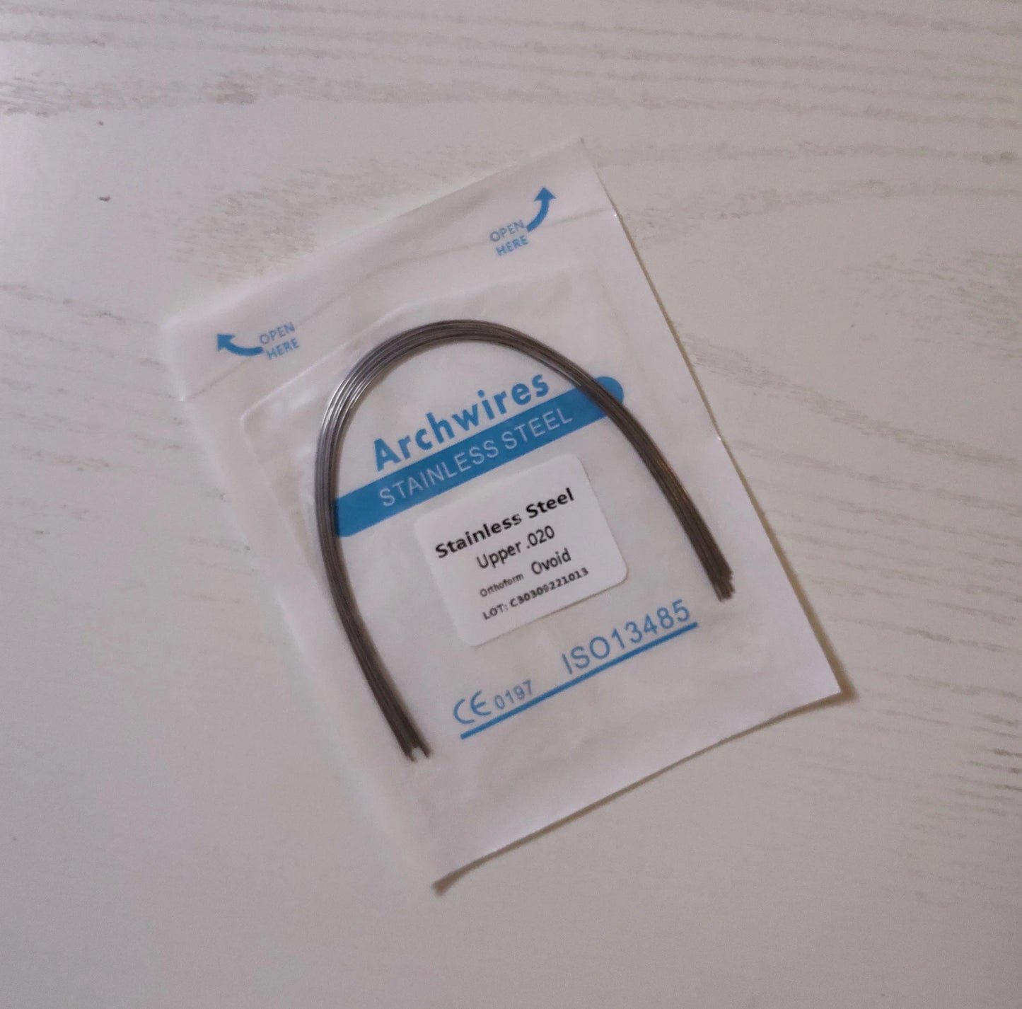 10packs 100wires Dental Stainless Steel Ovoid Round/Rectangular Arch Wires Oval Ortodoncia
