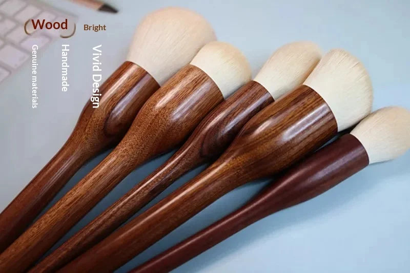 10PCS Sandalwood Makeup Brushes Set Powder Blush Foundation Blender Sculpting Eye Shadow Professional Beauty Make Up Brush