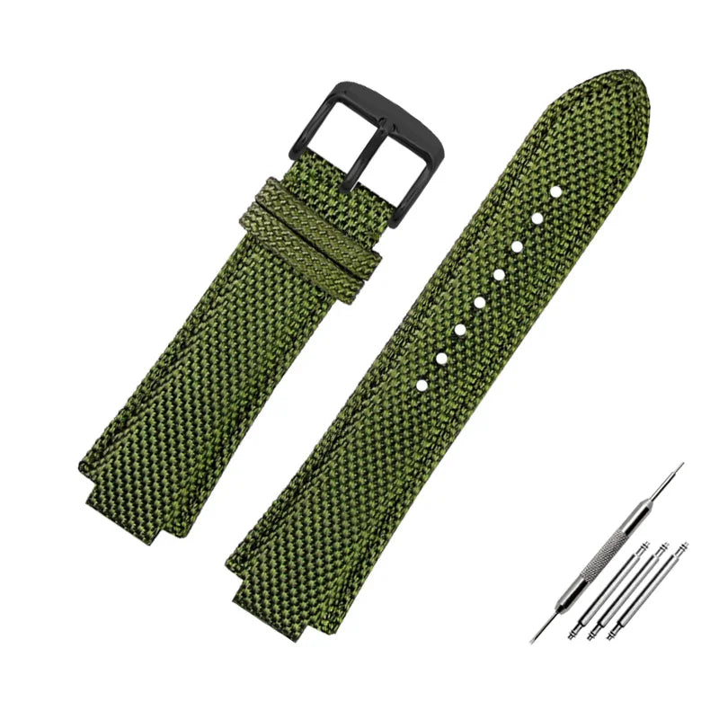 Canvas watchband for Casio Edifice EFB-680 Steel Ocean Heart Series Nylon Outdoor Watch Strap 12mm 14mm wristband Men's bracelet