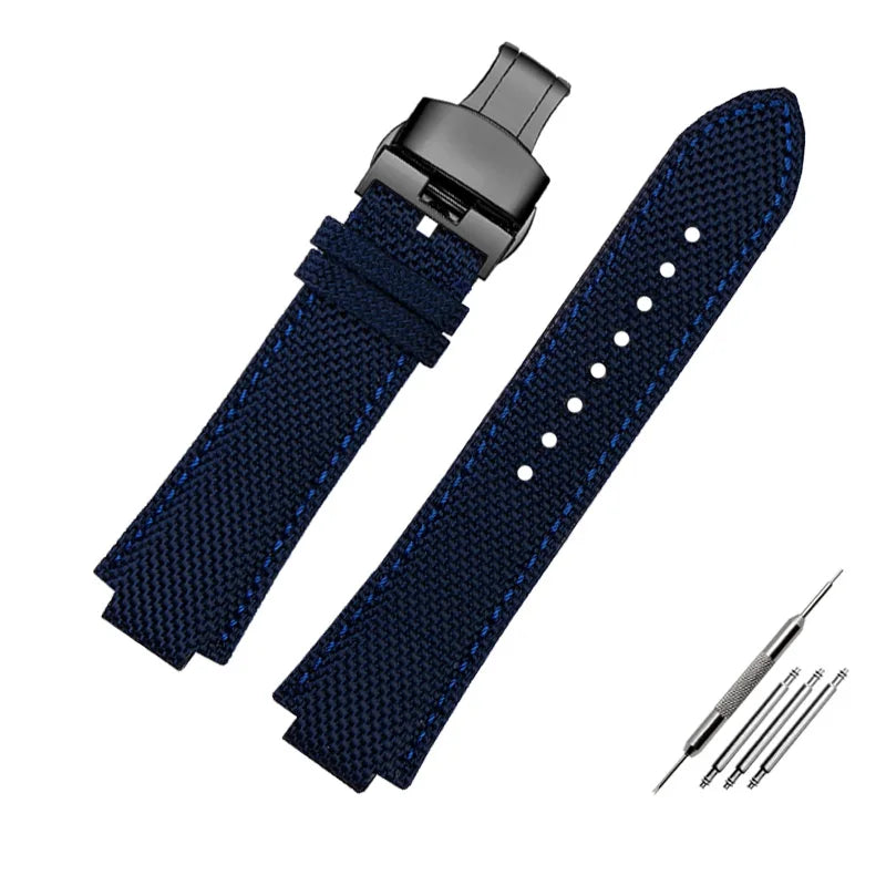 Canvas watchband for Casio Edifice EFB-680 Steel Ocean Heart Series Nylon Outdoor Watch Strap 12mm 14mm wristband Men's bracelet