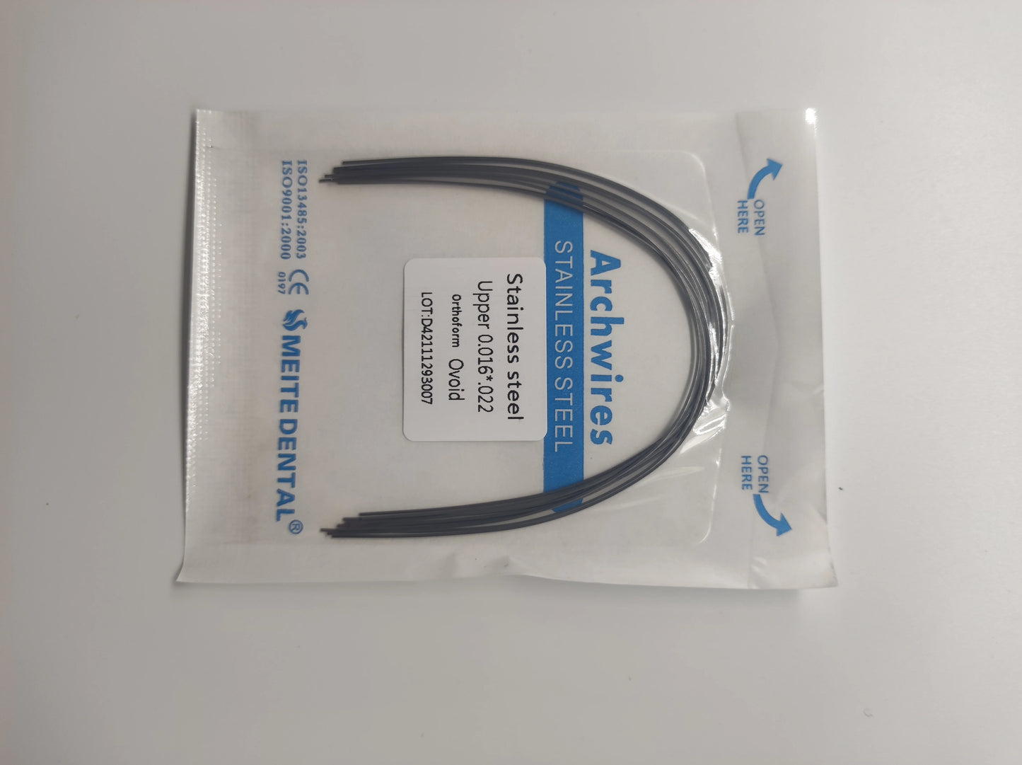 10packs 100wires Dental Stainless Steel Ovoid Round/Rectangular Arch Wires Oval Ortodoncia