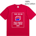 Custom-Made Men's T-Shirts Are Suitable for Team Gatherings, Gyms, and Sports Cotton Round-Neck Short-Sleeved Shirts