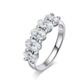NKHOG 2.5cttw Oval Moissanite Ring For Women 925 Sterling Silver 18k Gold Plated Sparkling Wedding Rings Fine Jewelry GRA Tested