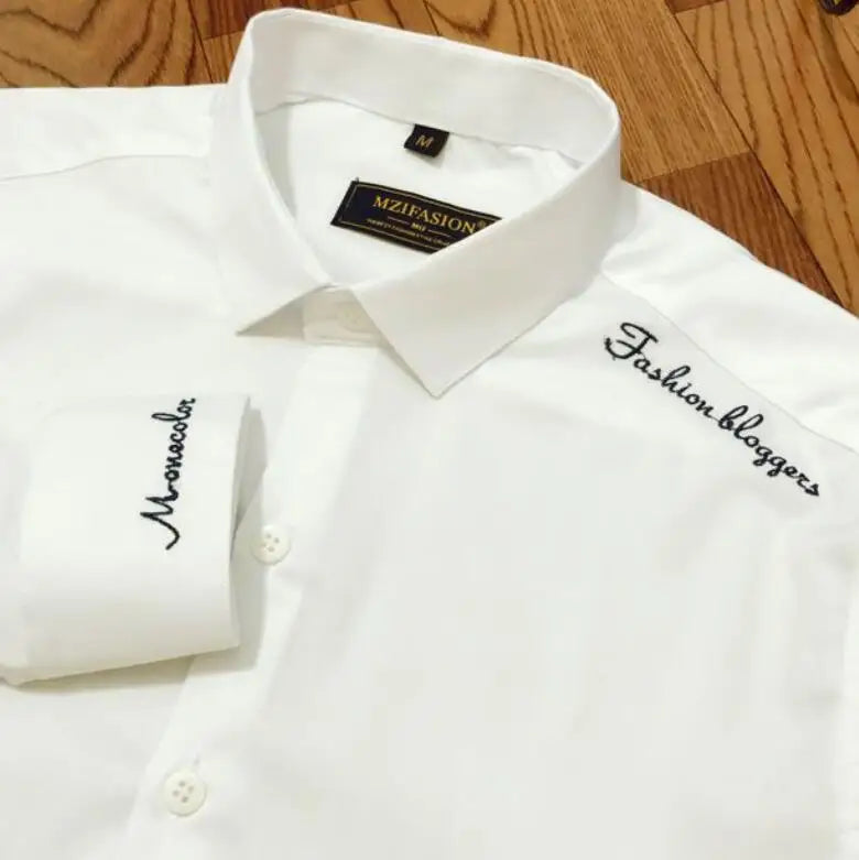 Shirts and Blouses for Men Business Man Tops Long Sleeve Aesthetic Original with Collar Sleeves Luxury Asia Silk Cotton Clothing
