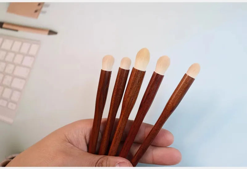 10PCS Sandalwood Makeup Brushes Set Powder Blush Foundation Blender Sculpting Eye Shadow Professional Beauty Make Up Brush