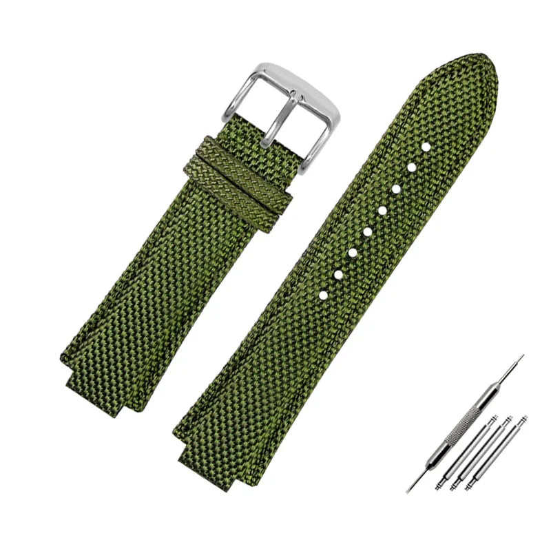 Canvas watchband for Casio Edifice EFB-680 Steel Ocean Heart Series Nylon Outdoor Watch Strap 12mm 14mm wristband Men's bracelet