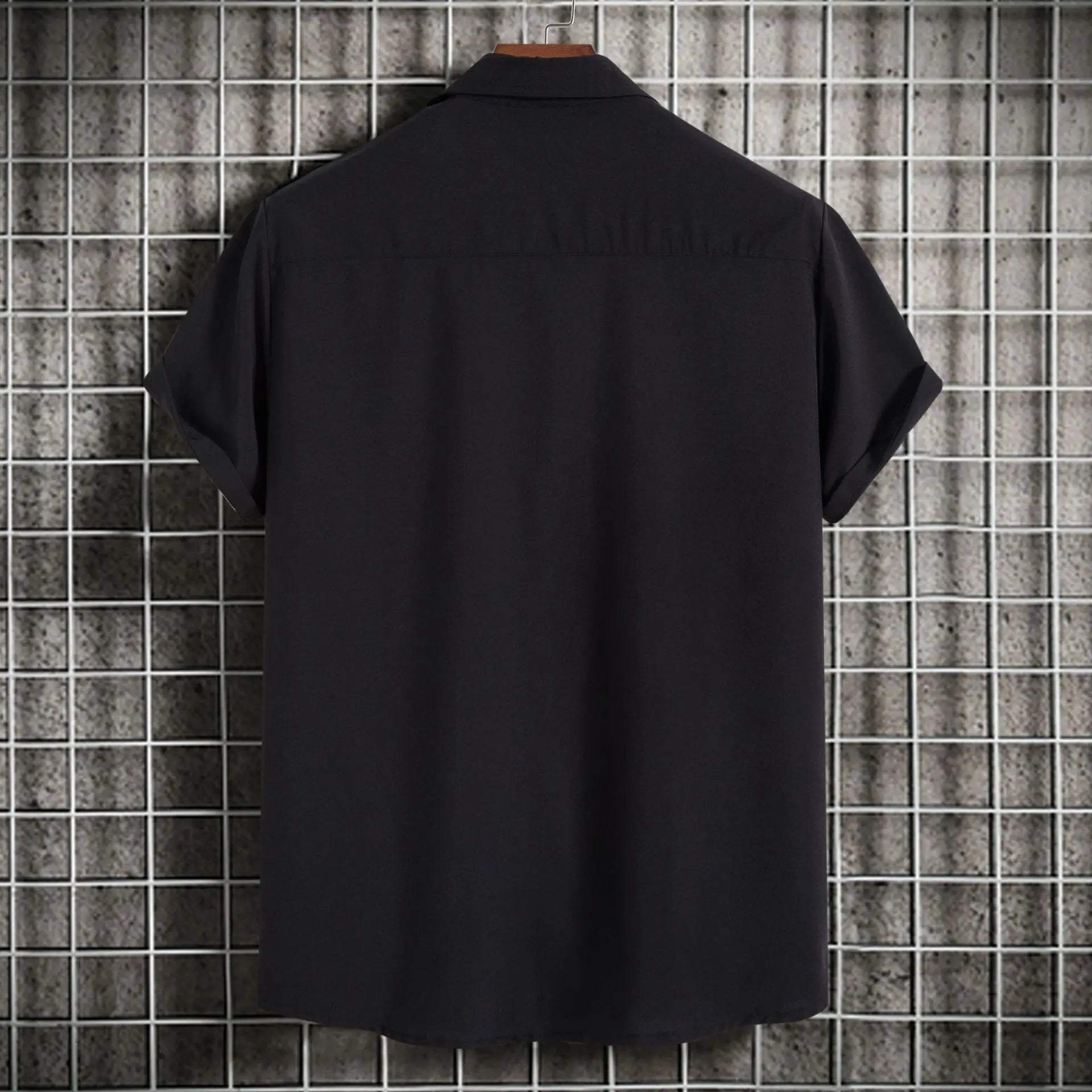 New Short Sleeve Shirts for Men Fashion Solid Casual Lapel Cardigan Tops Men Comfort Single-breasted Blouse Summer Beach Shirts