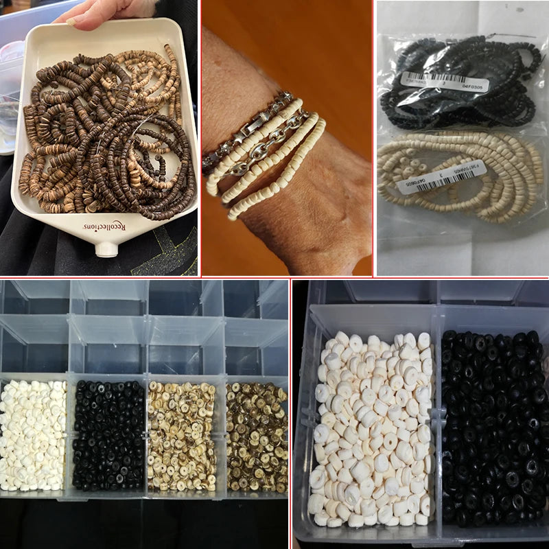 5mm 8mm 10mm Round Natural Wood Spacer Beads Wooden Prayer Beads for DIY Necklaces Bracelets Jewelry Making Supplies