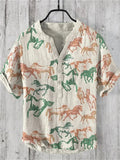 2025 New Spring And Summer men's And women's Shirts Independent Station Casual Fish Pattern Linen 3D Printed Shirts men's Tops