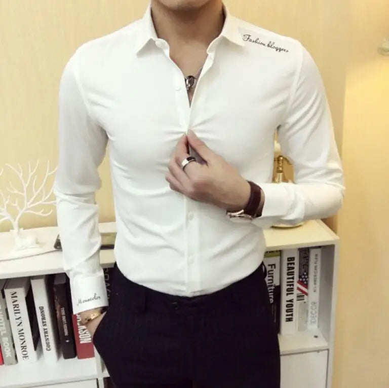 Shirts and Blouses for Men Business Man Tops Long Sleeve Aesthetic Original with Collar Sleeves Luxury Asia Silk Cotton Clothing