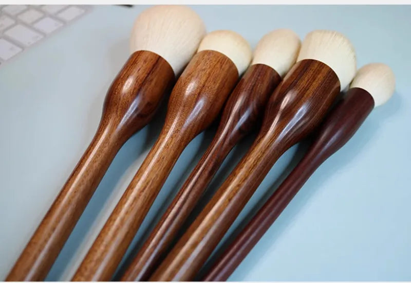 10PCS Sandalwood Makeup Brushes Set Powder Blush Foundation Blender Sculpting Eye Shadow Professional Beauty Make Up Brush