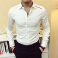 Shirts and Blouses for Men Business Man Tops Long Sleeve Aesthetic Original with Collar Sleeves Luxury Asia Silk Cotton Clothing