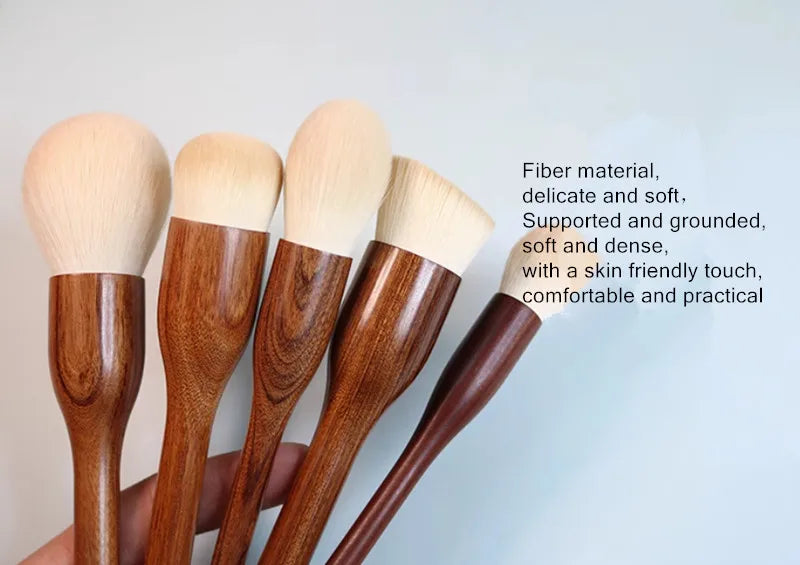 10PCS Sandalwood Makeup Brushes Set Powder Blush Foundation Blender Sculpting Eye Shadow Professional Beauty Make Up Brush